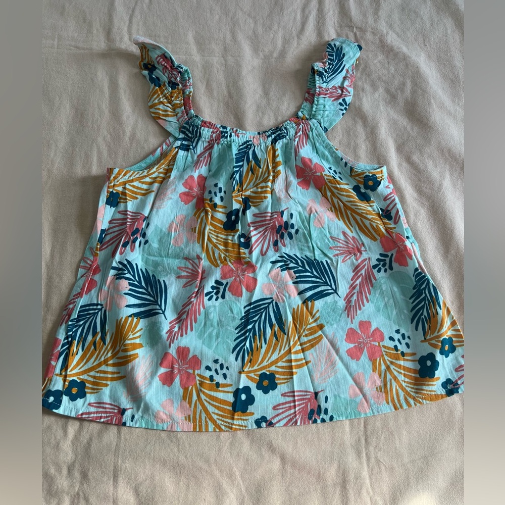 Jumping Beans Tropical Kids Top - Blue, Pink, Yellow